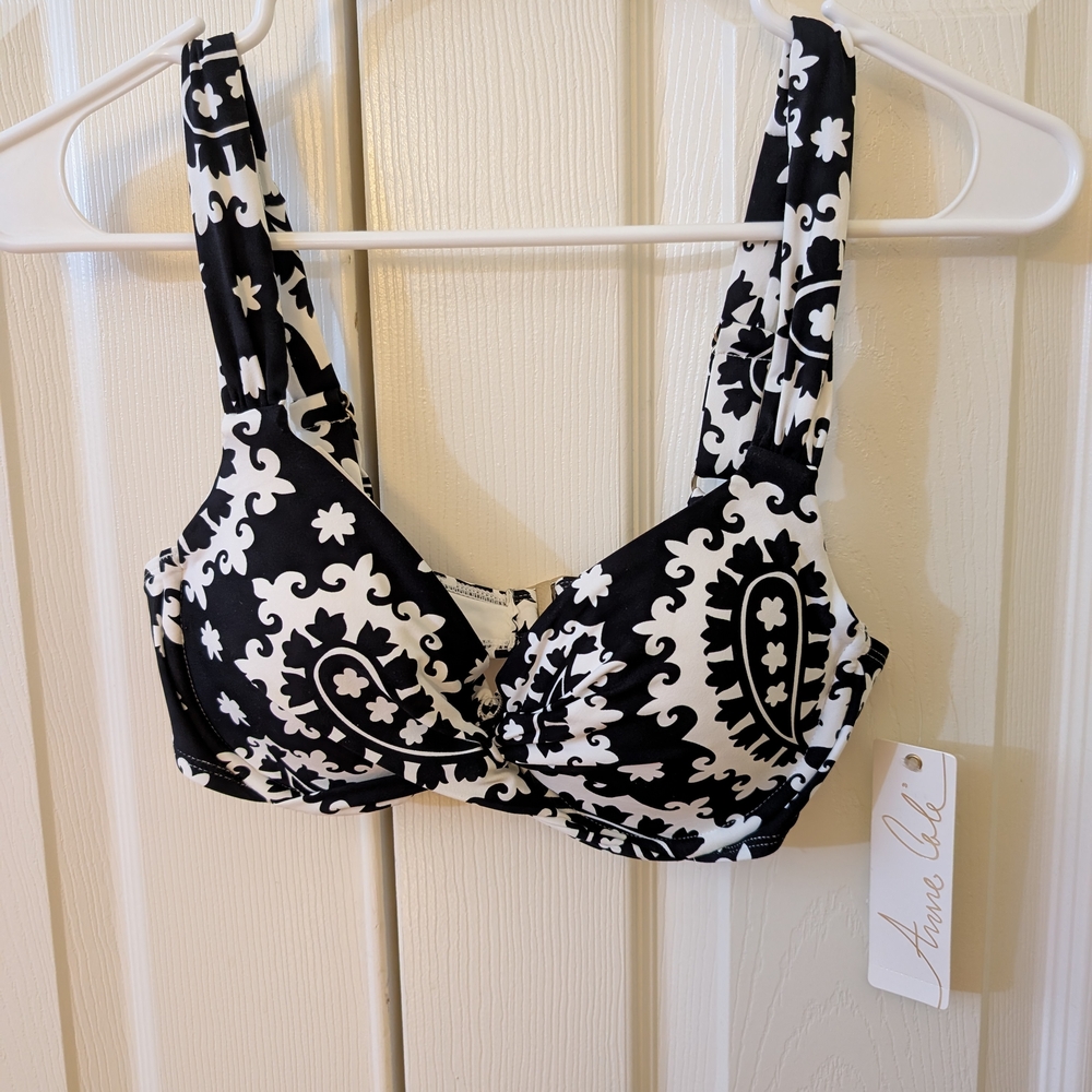 Anne Cole Black and White Women's Bikini Top